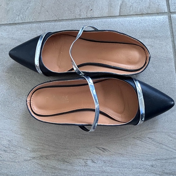Catherine Malandrino Black and silver slip on flat, sz 6 - Picture 5 of 6